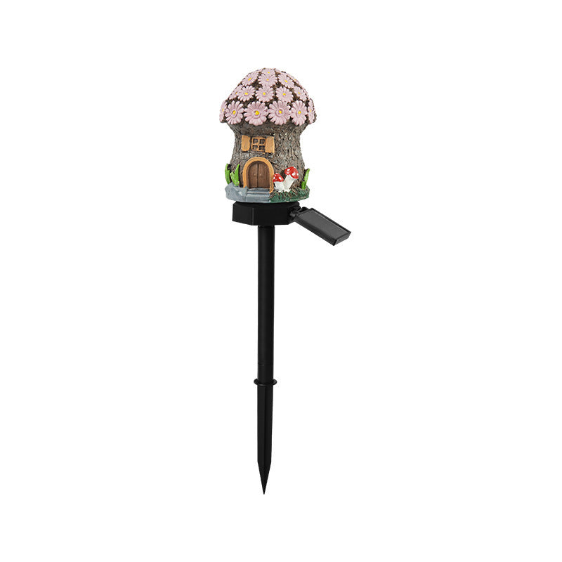 🍄🌞 Mesebeli gomba alakú, kreatív kialakítású kerti napelemes lámpa ✨🏡