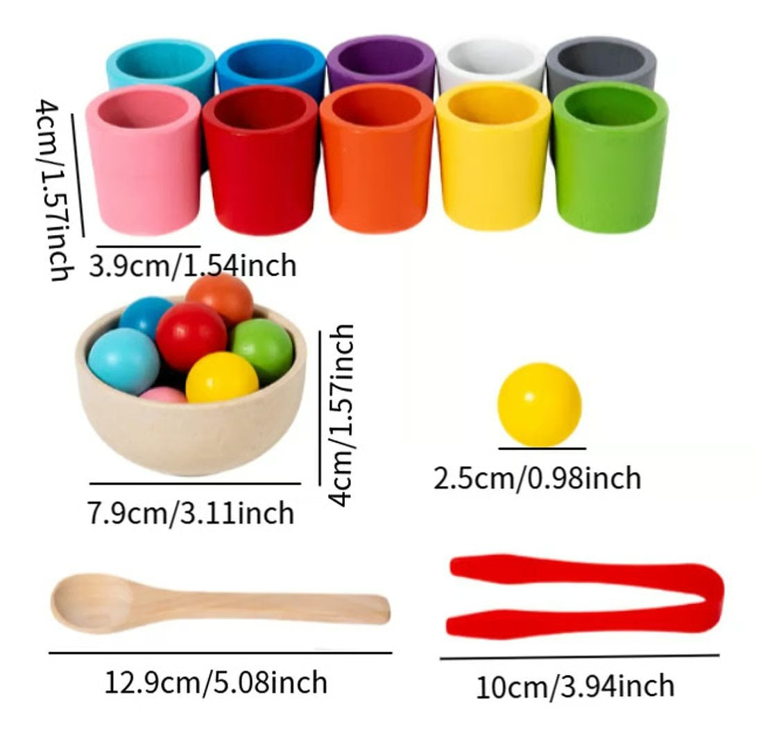 Montessori fa színosztályozó játék kisgyermekeknek | COLORSORT