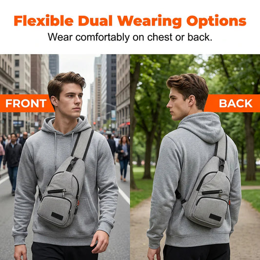 🎒 Most 50%-os kedvezménnyel! ⛰️ Szabadtéri sportos válltáska – sokoldalú, strapabíró és USB-csatlakozóval ellátott – elengedhetetlen kiegészítő a városi ingázók számára 🚴♂️