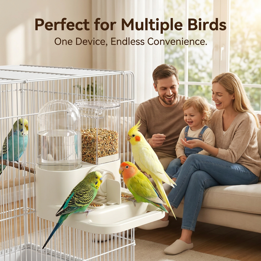 Ketrecbe szerelhető átlátszó madár tápláló készlet | BIRDFEED
