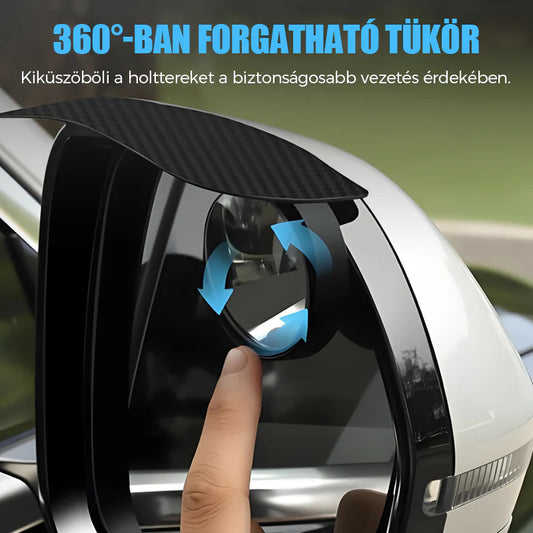 🚗 Állítható, holttérfigyelő autó-tükör beépített ablaktörlővel, amely biztosítja a vezetés biztonságát