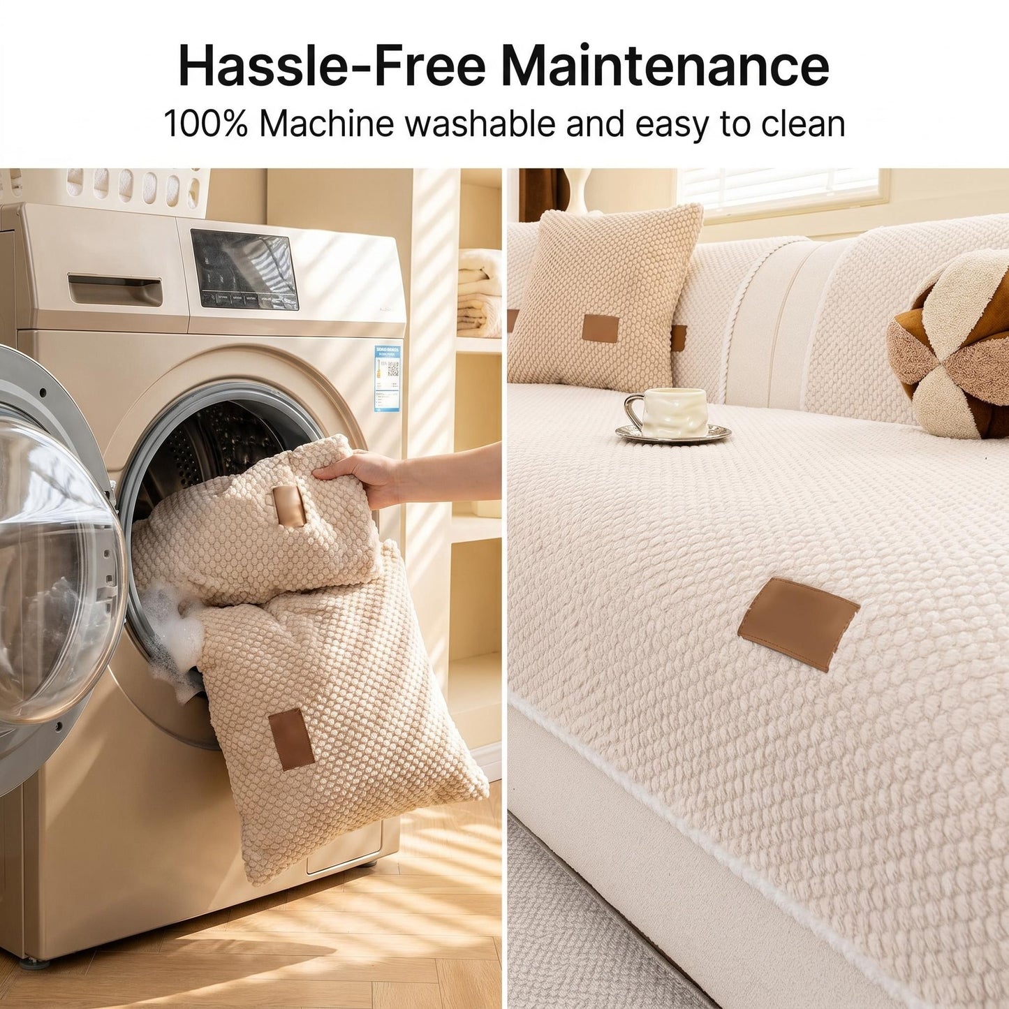 🛋️ Vastagított, csúszásgátló kanapéhuzat – Teljes körű, rugalmas védelem, csúszásgátló és elmozdulásmentes, négy évszakra alkalmas, utánvéttel
