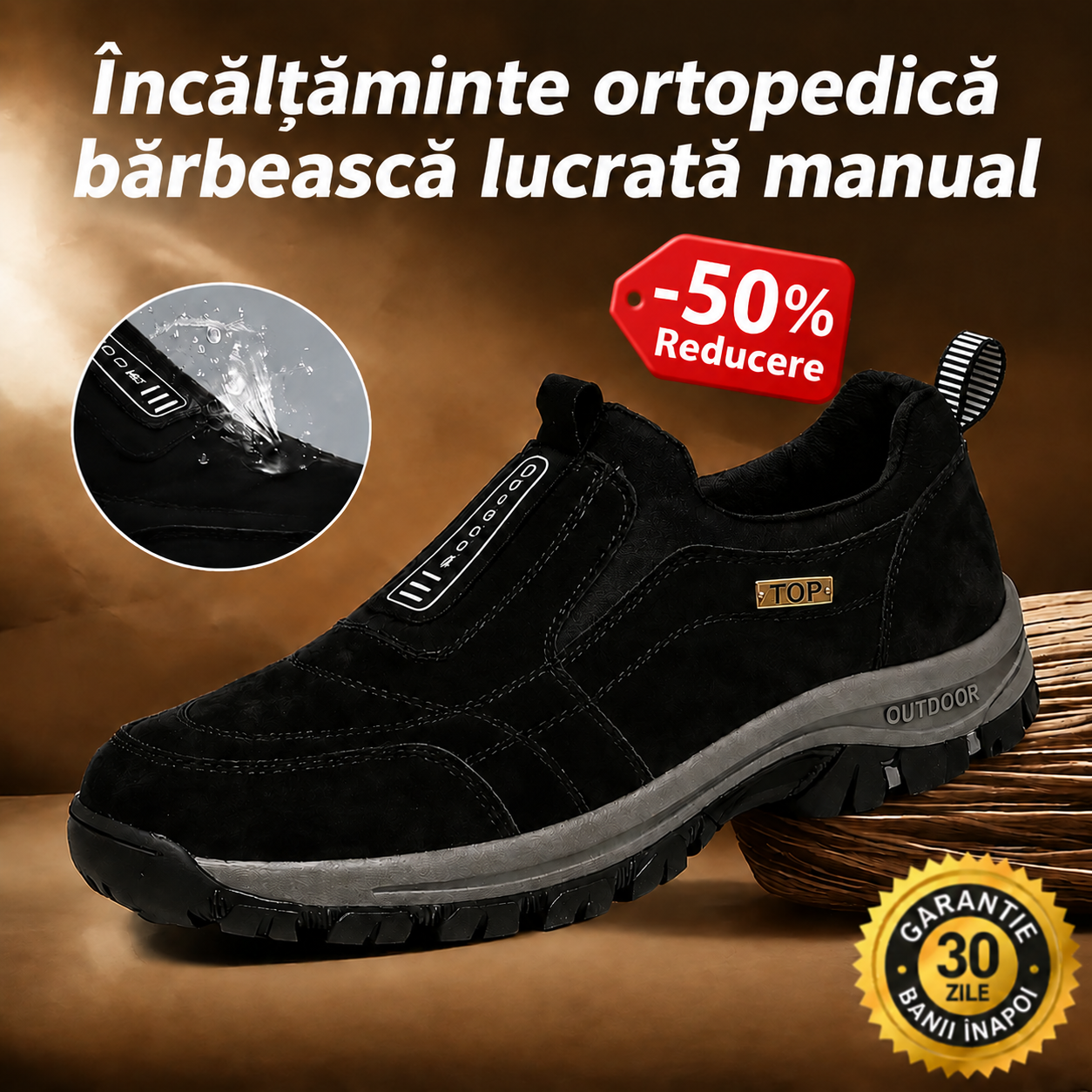 🎁Ultima zi pentru a te bucura de o reducere de 50%! Nu rata ocazia! ⏰ Ameliorează durerile de picioare și fasciita - Încălțăminte ortopedică impermeabilă și antiderapantă.