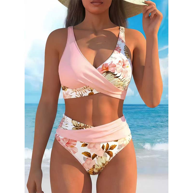 🌸 Magas Dereki mintás bikini: kiemeli az alakot – raktárról azonnal elérhető! 👙