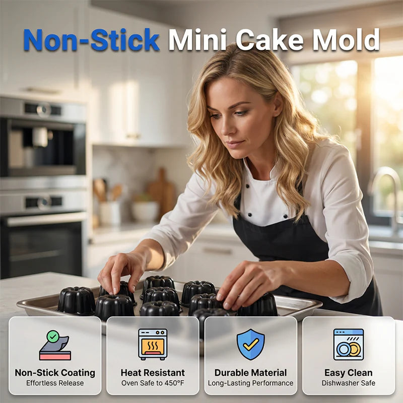 🌿🌿Mini tök alakú, szénacélból készült tortaforma