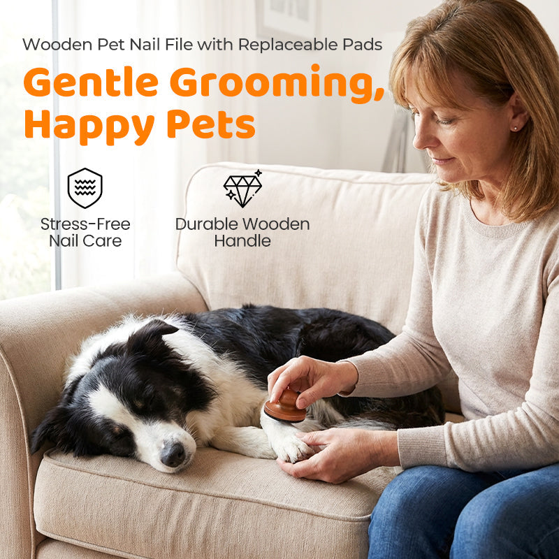🪵🐾Cserélhető betétekkel ellátott fa állatkörömreszelő