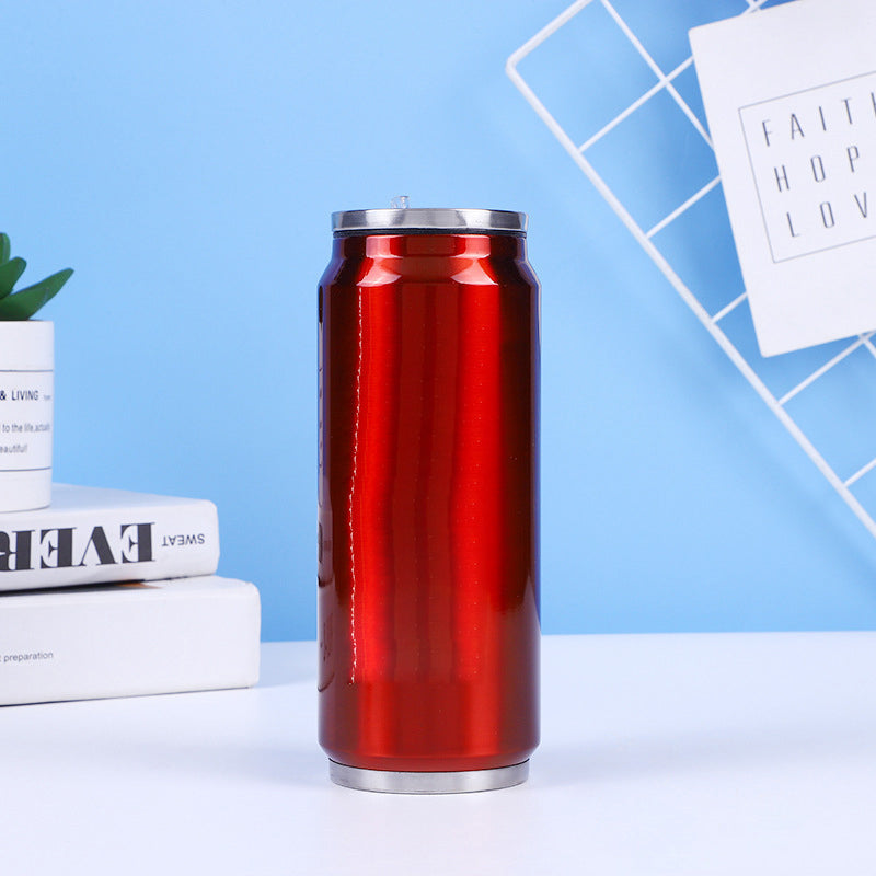 🥤✨ Kétrétegű rozsdamentes acél kólásdobozos hőszigetelő pohár – klasszikus retro kialakítás, hosszú ideig tartó hő- és hűtésmegtartás, hordozható, szivárgásmentes