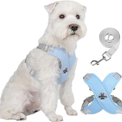 🐕 X alakú, húzásgátló mellkas- és háti hevederes póráz szett – nem szorítja a nyakat és nem akad be a torokba, az X alakú kialakítás elosztja a húzóerőt, lélegző és könnyű, sétához és edzéshez egyaránt alkalmas, utánvéttel fizethető
