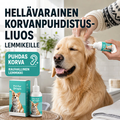🐱🐶 Háziállatok fülápoló tisztító folyadék puha cseppentőfejjel | PET EAR CLEANER