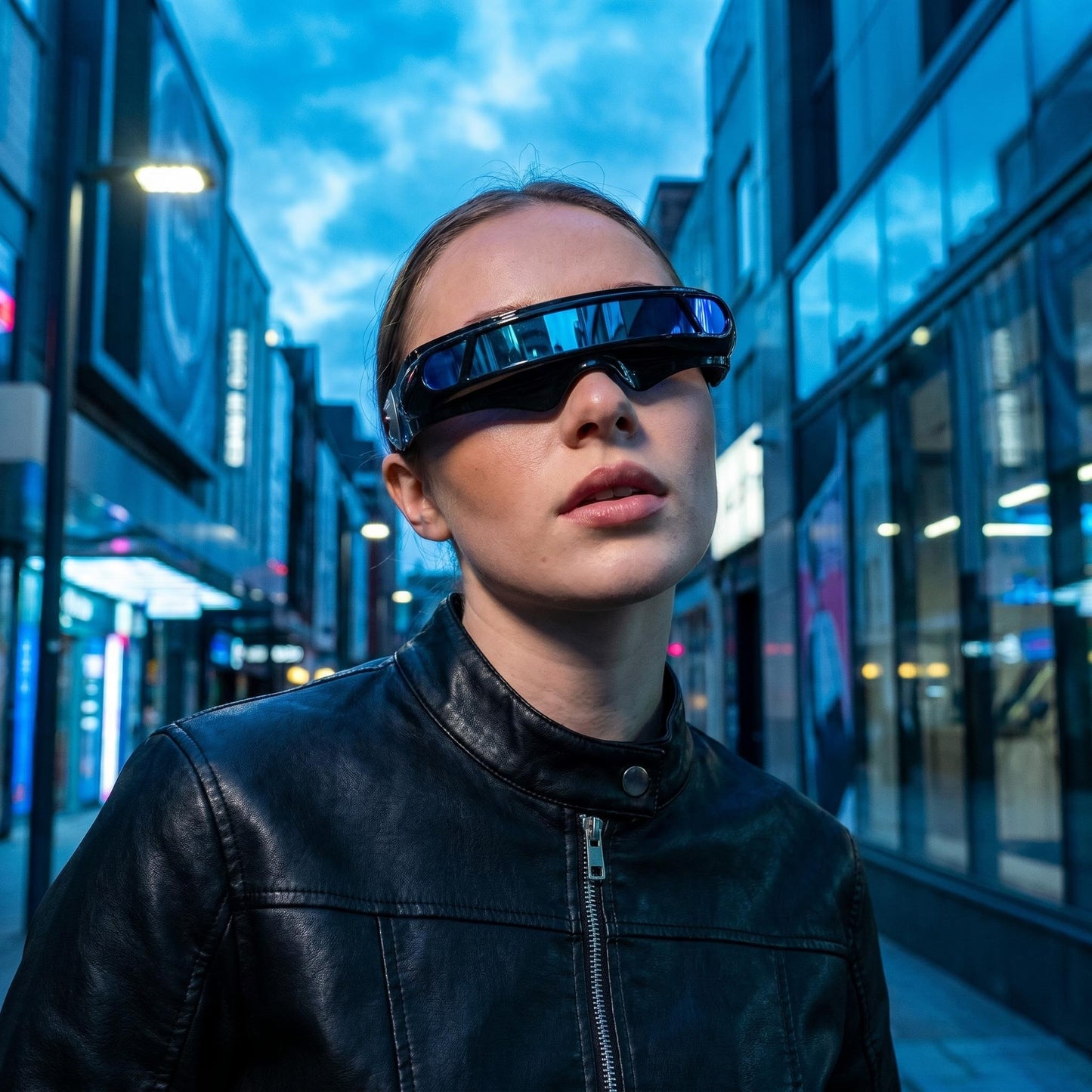 🕶️ Aszimmetrikus, retro-punk stílusú napszemüveg, hatékony UV-védelemmel és törésálló kialakítással⚡