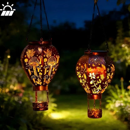 🎈✨ Napenergiával működő hőlégballon lámpa – nappal elnyeli a napfényt, éjszaka pedig varázslatos fényt áraszt | Kiváló dísz a kertbe, az udvarra vagy a teraszra
