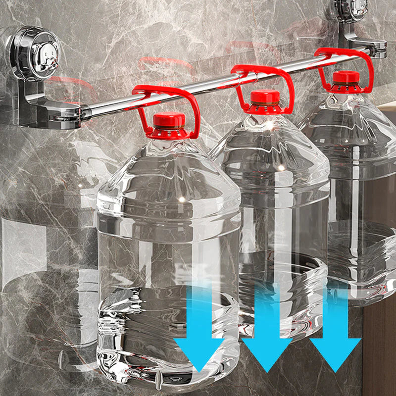 🚿🔩 Állítható törülközőtartó tapadókoronggal – Fúrás nélkül · Erős tapadás · Hosszúság állítható | Fürdőszoba/konyha/bérlőknek elengedhetetlen