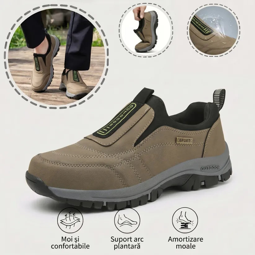 🎁Ultima zi pentru a te bucura de o reducere de 50%! Nu rata această oportunitate rară! ⏰Ameliorează durerile de picioare și fasciita✅Impermeabili și antiderapanți✅Potriviți pentru toate anotimpurile✅Eleganți și versatili - Pantofi ortopedici din piele în