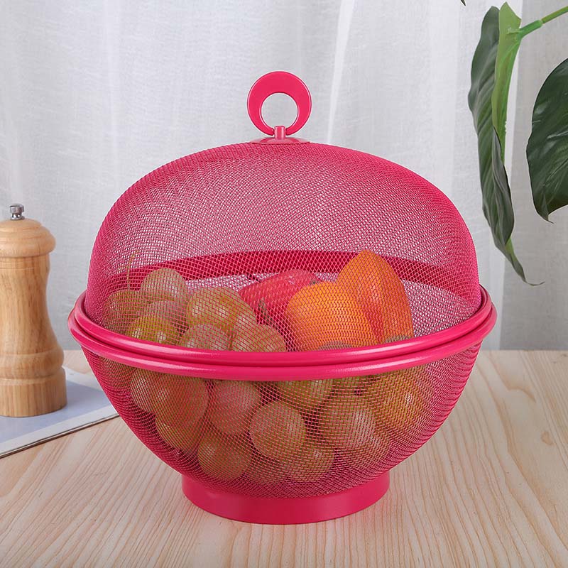 🧺 Időkorlátozott akció: 50% kedvezmény! 🍇 Fedeles, zárt gyümölcskosár – lélegző hálós anyagból, vízelvezető funkcióval ✨