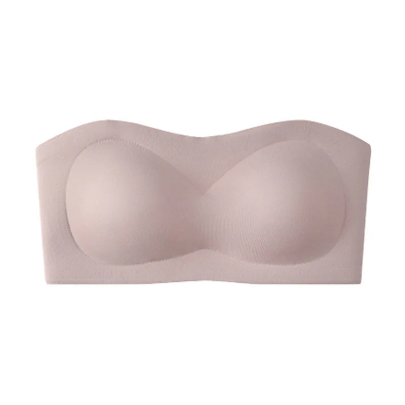 💞Női vállpánt nélküli melltartók, push-up bandeau melltartók, csúszásmentes, merevítő nélküli, támasztó, párnázott melltartók, varratmentes, kényelmes csőmelltartók