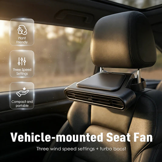 🚗 Frissesség az utazás során – Tölthető autóülés-hűtőventilátor, három sebességfokozat – Utánvéttel is megrendelhető 💨❄️