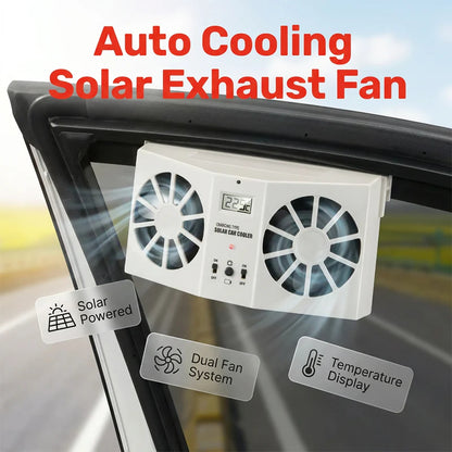 ☀️ Tartsa hűvösen kedvenc autóját – automatikus, hőmérséklet-kijelzős napenergiás szellőzőventilátor – utánvéttel 🚗💨