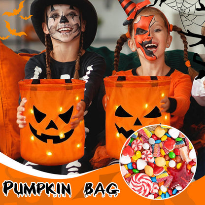 🎃 2026-os akció – Több mint 15 000 darabot adtunk el! ✨ Világító halloweeni tökös táska – LED-es világítással, tágas belső térrel 🍬