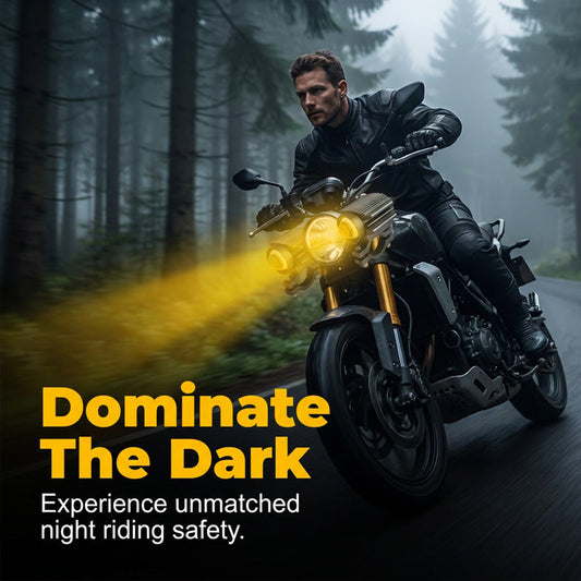 💡🏍️ Univerzális motorkerékpár-LED-fényszóró – Két színű kiegészítő menetlámpa