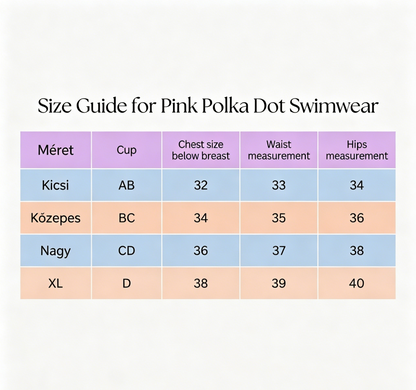👙 Pöttyös, mély nyakkivágású, háromszög alakú bikini alsó – háromdarabos szett