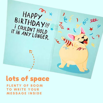 Interaktív tréfa üdvözlőkártya születési alkalmakra |  GREETING CARD