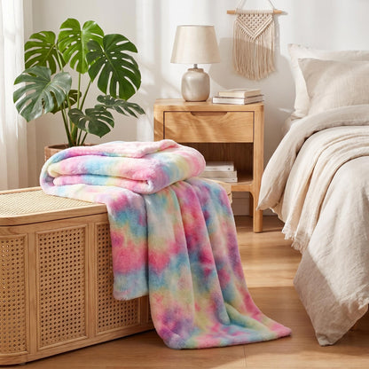 🧳🛏️Rendkívül puha, batikolt plüss takaró