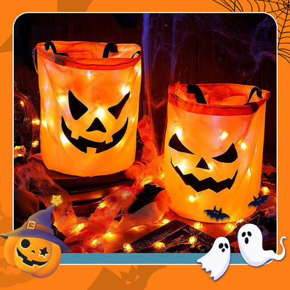 🎃 2026-os akció – Több mint 15 000 darabot adtunk el! ✨ Világító halloweeni tökös táska – LED-es világítással, tágas belső térrel 🍬