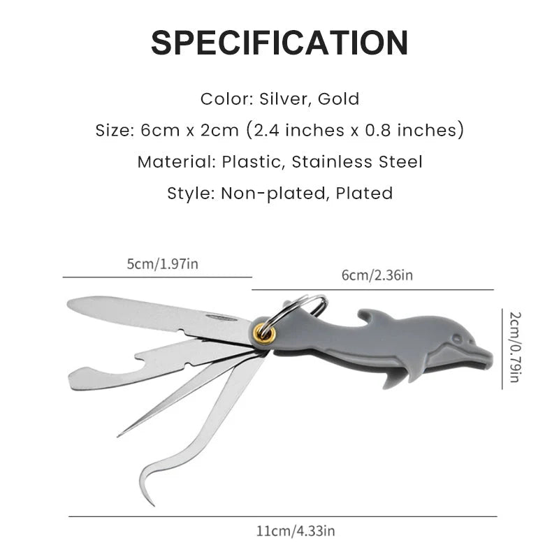 🐬 4 az 1-ben összecsukható rozsdamentes acél szájápoló szerszám szett | DENTAL TOOL