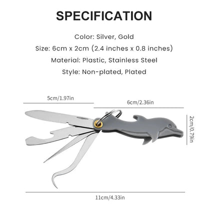 🐬 4 az 1-ben összecsukható rozsdamentes acél szájápoló szerszám szett | DENTAL TOOL