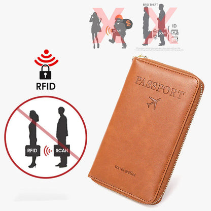 🧳2026-ban elengedhetetlen utazási kellék✈️ Többfunkciós RFID útlevél-pénztárca