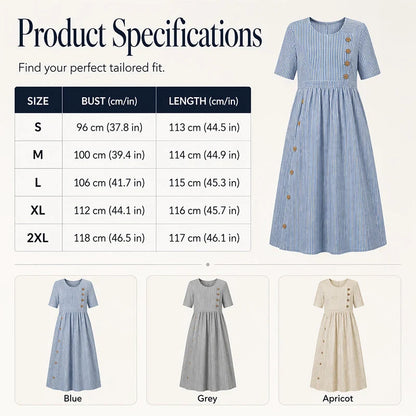 Kényelmes női csíkos hétköznapi ruha | DRESS