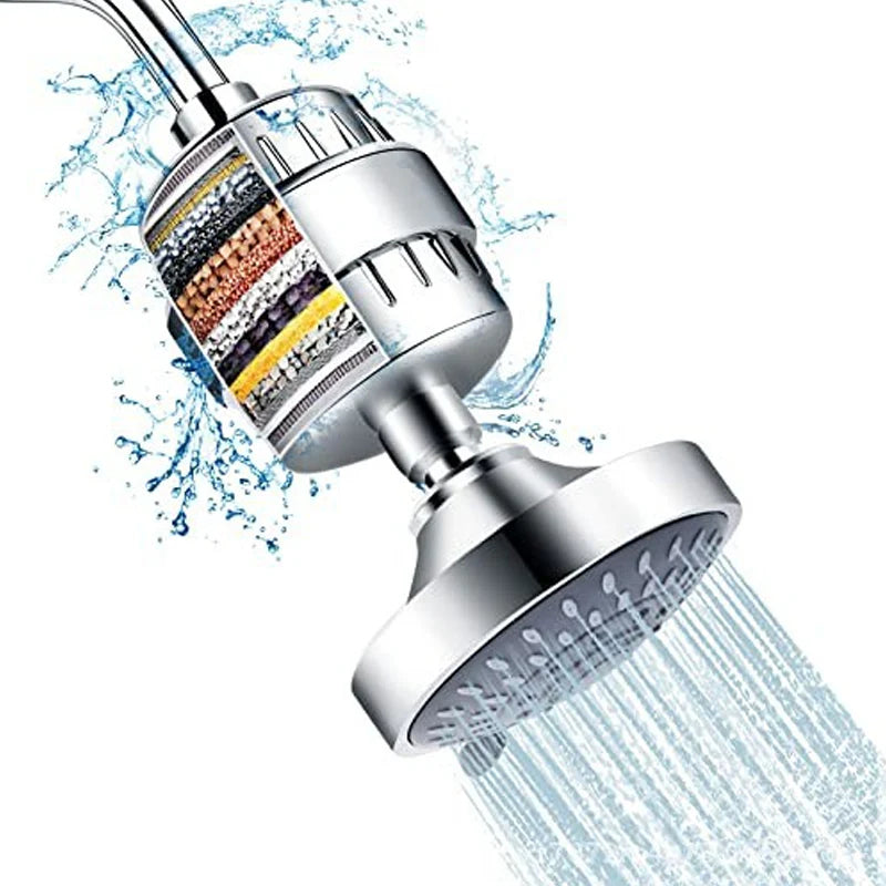 💧20-szintű szűrővel ellátott zuhanyfej, 5 különböző sugárzási móddal