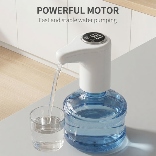 🚰 Otthoni palackos vízhez való automatikus vízszivattyú – USB-ről tölthető, hordozható vízszivattyú; egy gombnyomással adagolható, azonnal használatra kész; hordós vízhez és ásványvízhez egyaránt használható