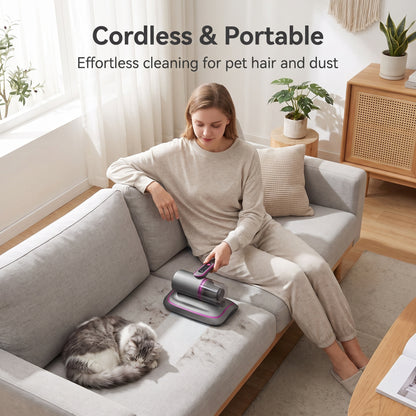 🛏️ Átlagos porszívó – magas frekvenciájú rázás + UV-fertőtlenítés, mélyreható poreltávolítás és tisztítás, ágyakhoz, kanapékhoz és plüssjátékokhoz egyaránt használható, utánvéttel