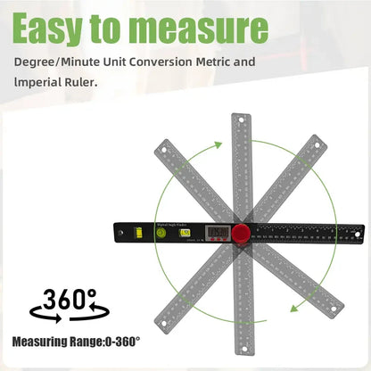 4 az 1-ben digitális szögmérő, vízmérővel | ANGLE RULER
