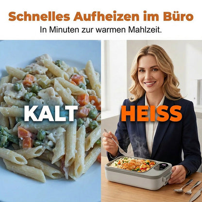 🍱50%-os kedvezmény! ⚡ Hordozható, önmelegítő funkcióval ellátott elektromos ételtartó 🌡️