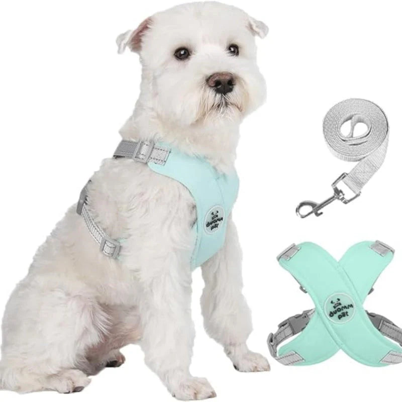 🐕 X alakú, húzásgátló mellkas- és háti hevederes póráz szett – nem szorítja a nyakat és nem akad be a torokba, az X alakú kialakítás elosztja a húzóerőt, lélegző és könnyű, sétához és edzéshez egyaránt alkalmas, utánvéttel fizethető