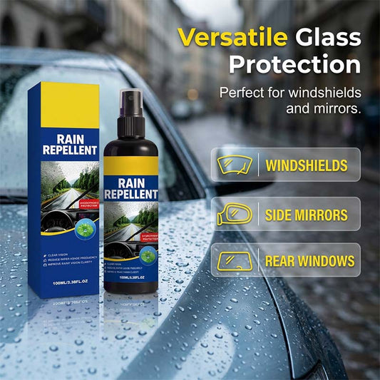 🌧️✨ Szélvédő esőálló spray – Fluor-alapú nanohidrofób technológia, az esőcseppek azonnal lecsúsznak, tiszta kilátás a vezetéshez, utánvéttel