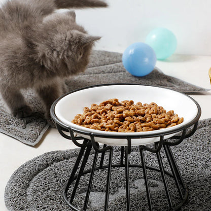 😿 A macskádnak mindig fekete az álla? Próbáld ki ezt a tálat! Kerámia, magas lábú macskatál – sima, baktériumgátló felület + nyakvédő kialakítás, állatorvosok is ajánlják 🐾💚
