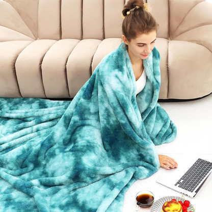 🧳🛏️Rendkívül puha, batikolt plüss takaró