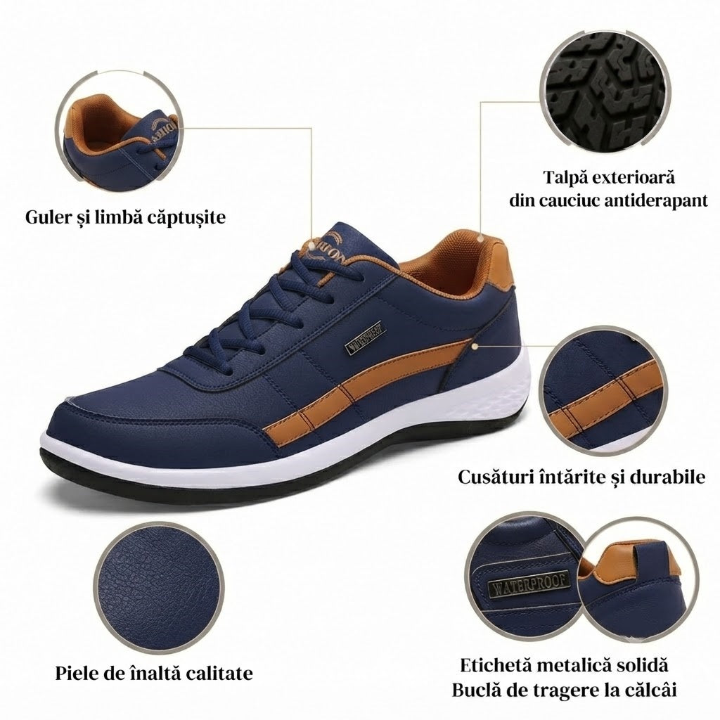 🎁Ultima zi pentru a te bucura de o reducere de 50%, nu o rata! ⏰Fabricați din piele de vițel australiană🐂Suport pentru picioare - ameliorează durerea de picioare✅Impermeabili și antiderapanți, confortabili la mers✅Eleganți și versatili.