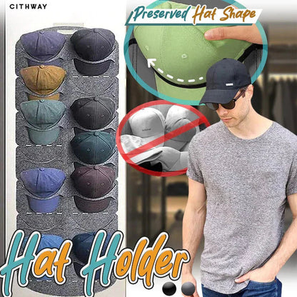🧢 Több rekesszel ellátott, akasztható sapkákészlet