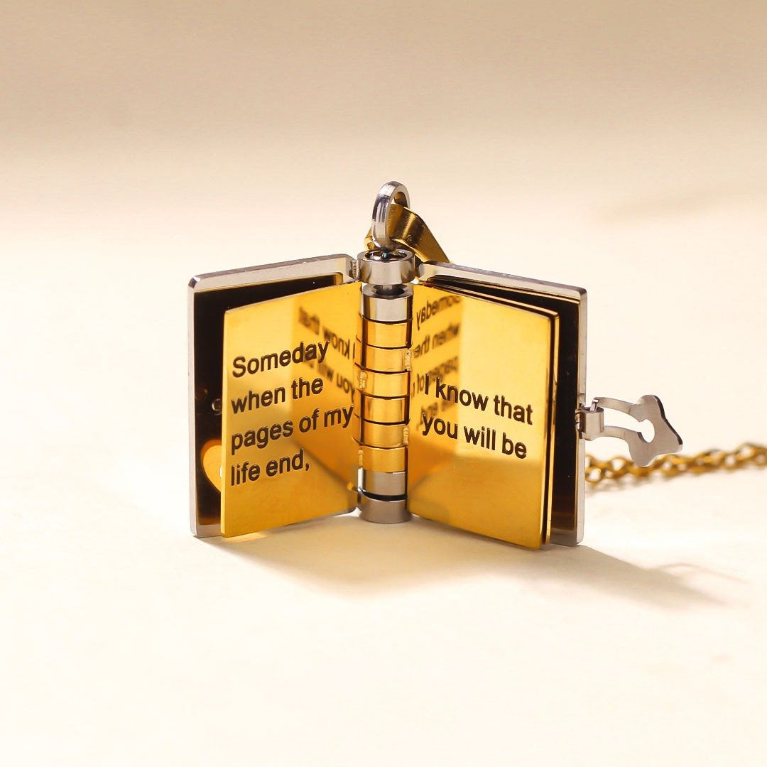 Könyv medál nyaklánc | BOOK PENDANT NECKLACE