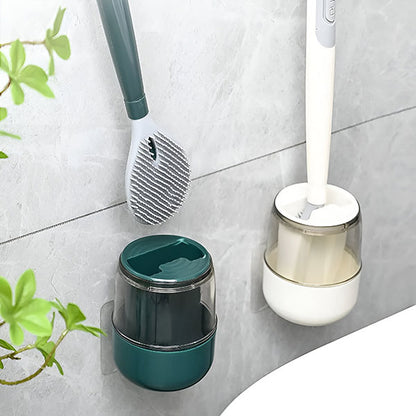Fúrásmentes falra akasztható 360° WC tisztító kefe | FLUSHBRUSH