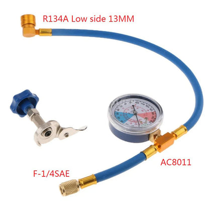 🔧🚗 Manométerrel ellátott R134a hűtőközeg-feltöltő tömlő