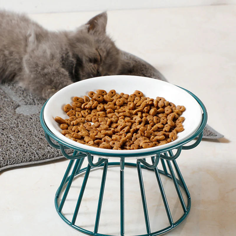 😿 A macskádnak mindig fekete az álla? Próbáld ki ezt a tálat! Kerámia, magas lábú macskatál – sima, baktériumgátló felület + nyakvédő kialakítás, állatorvosok is ajánlják 🐾💚