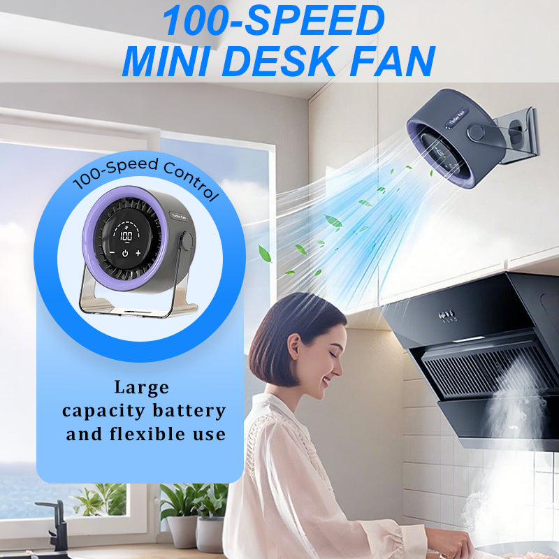 🏆🔥2026 asztali ventilátor – USB-ről tölthető, LED-kijelzővel📊  Rendkívül csendes, hálószobába😴, irodába🖥️ és kempingezéshez🏕️ is alkalmas