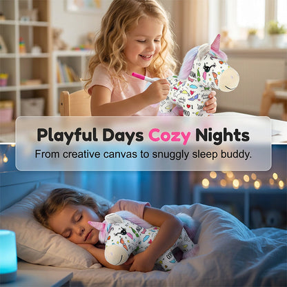 🦄🎨 Egyszarvú plüssállat kifestő készlet – Készítsd el saját kezűleg a plüssállatodat! Biztonságos, mérgező anyagoktól mentes festékek, amelyek fejlesztik a gyermekek kreativitását. Átvételkor fizethető 🧸✨
