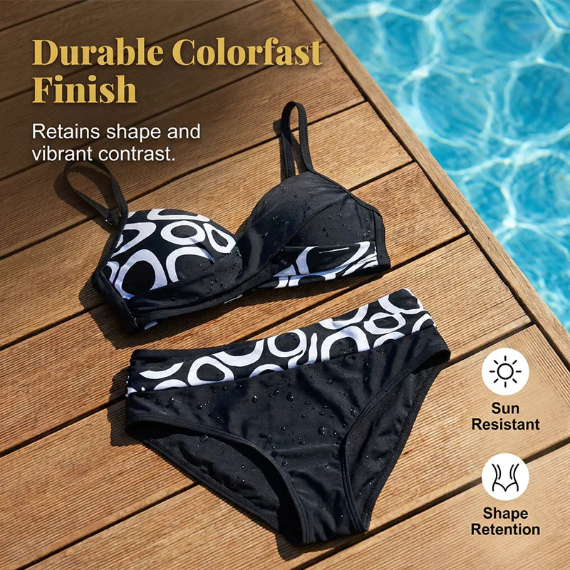 👙 Időkorlátozott 50%-os kedvezmény! ✨ Női, formázó hatású, kétrészes bikini szett