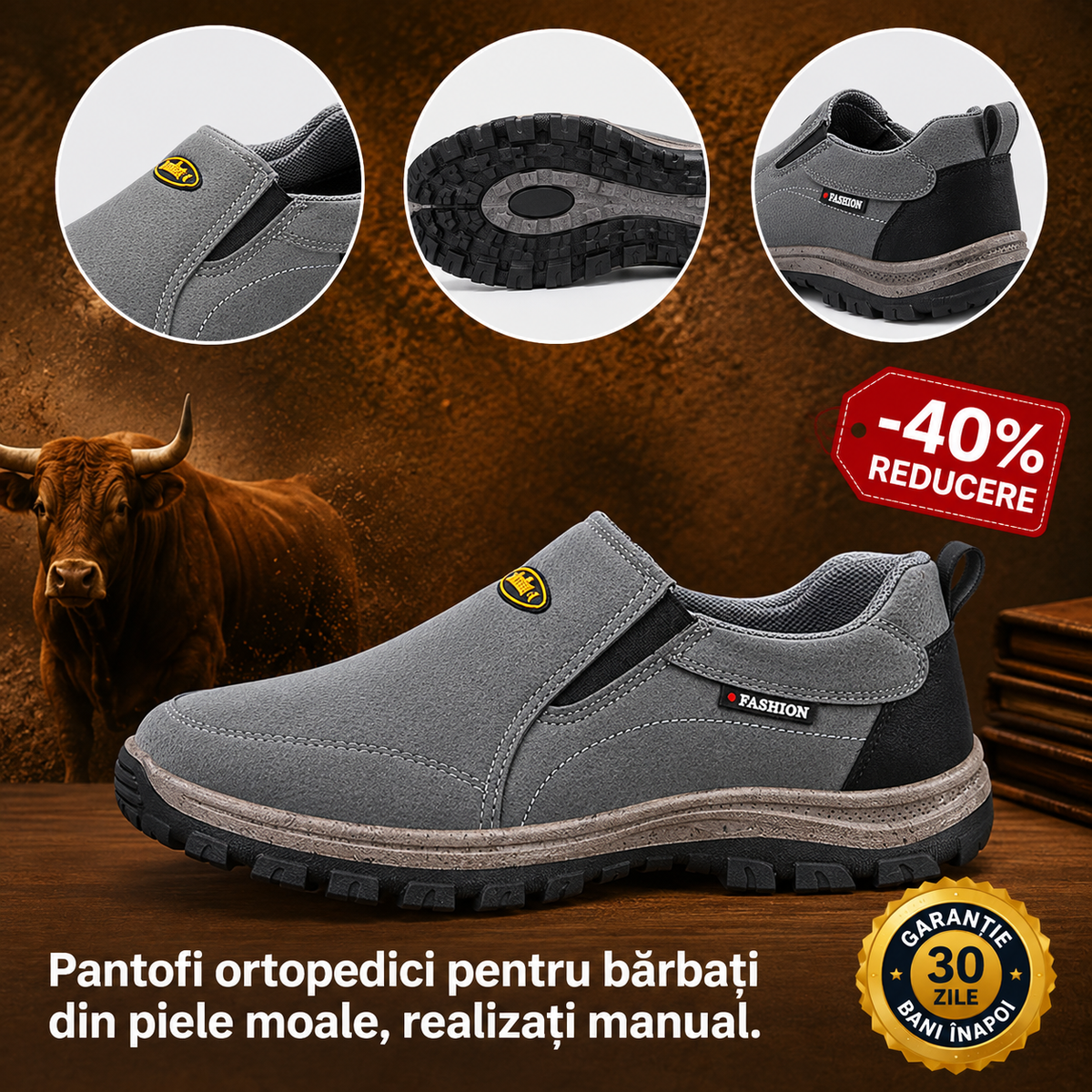 🎁Ultima zi pentru a te bucura de o reducere de 50%, nu o rata! ⏰Fabricați din piele de vițel australiană🐂Suport pentru picioare - ameliorează durerea de picioare✅Impermeabili și antiderapanți, confortabili la mers✅Eleganți și versatili.